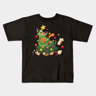 Orange cat energy in the Christmas Tree Kids T-Shirt